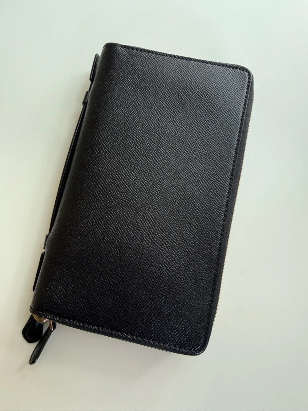 Coach Black Leather Double Zip Wristlet Wallet New With Tags Gold Hardware - Picture 3 of 10